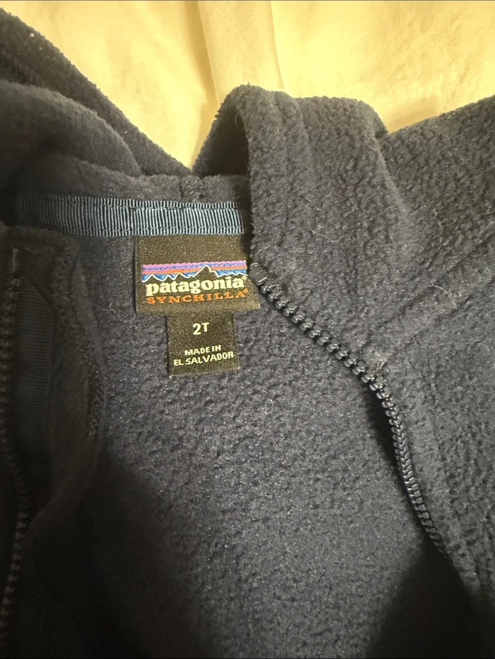 Patagonia Navy Zip-Up Fleece - 2T